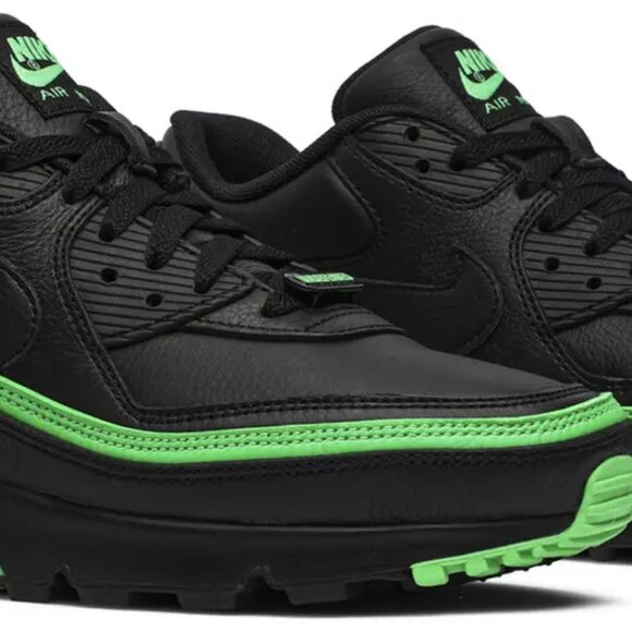 Undefeated x Nike Air Max 90 Black Green Spark Sz12 - | OG box and ex laces Rare - Picture 2 of 13